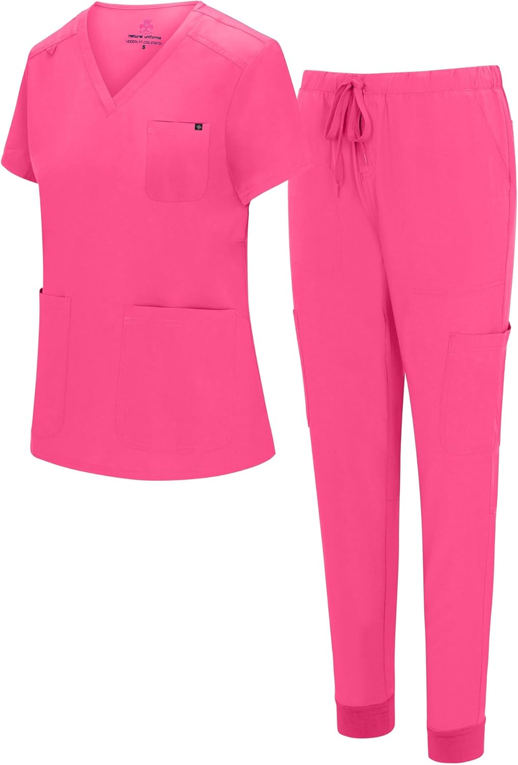 Natural Uniforms Womens Cool Stretch Jogger Scrub Set for Comfort