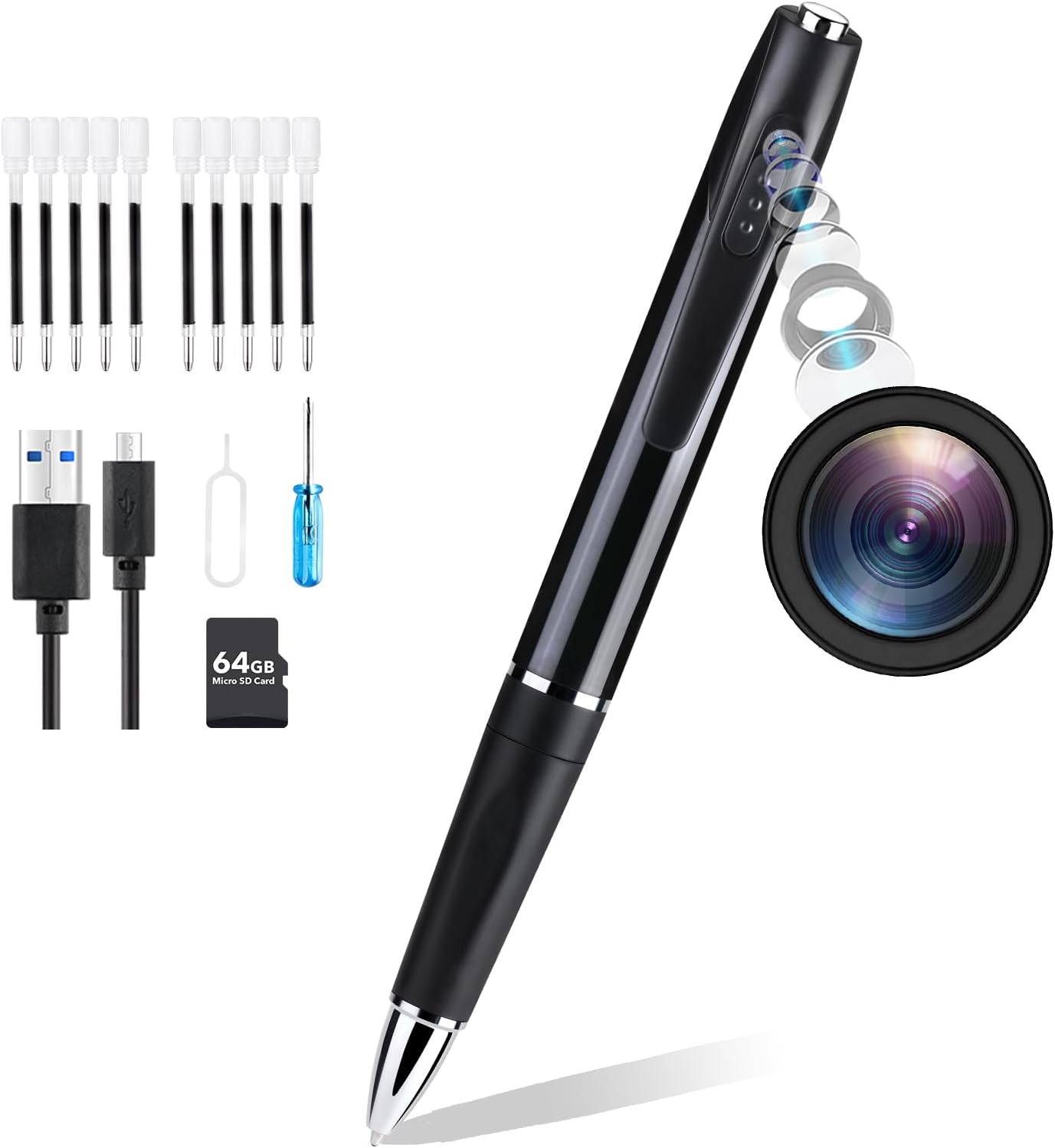 HD 1080P Hidden Camera Pen - Privacy Compliance Upgrade