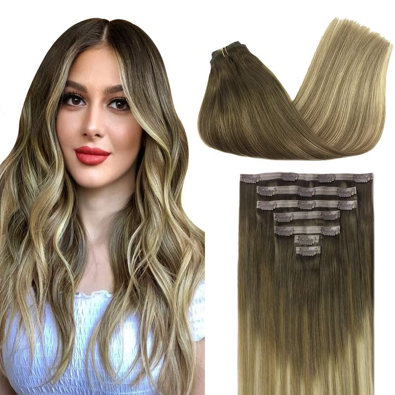Clip in Hair Extensions Real Human Hair for Luxurious Style