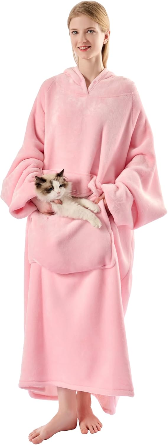 Krifey Big & Tall Wearable Blanket Hoodie for Ultimate Comfort
