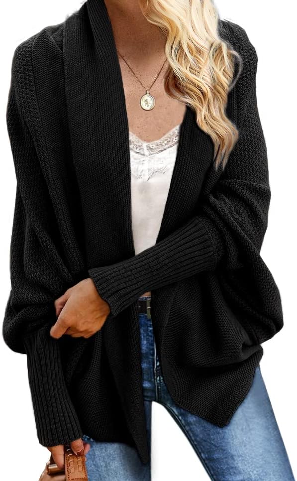 Imily Bela Women's Kimono Batwing Oversized Cardigan Sweater