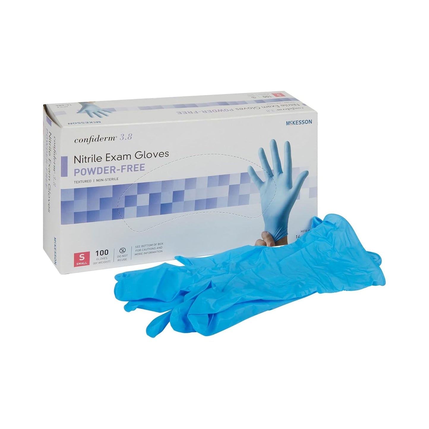 McKesson 3.8C Nitrile Gloves, Powder-Free, Small