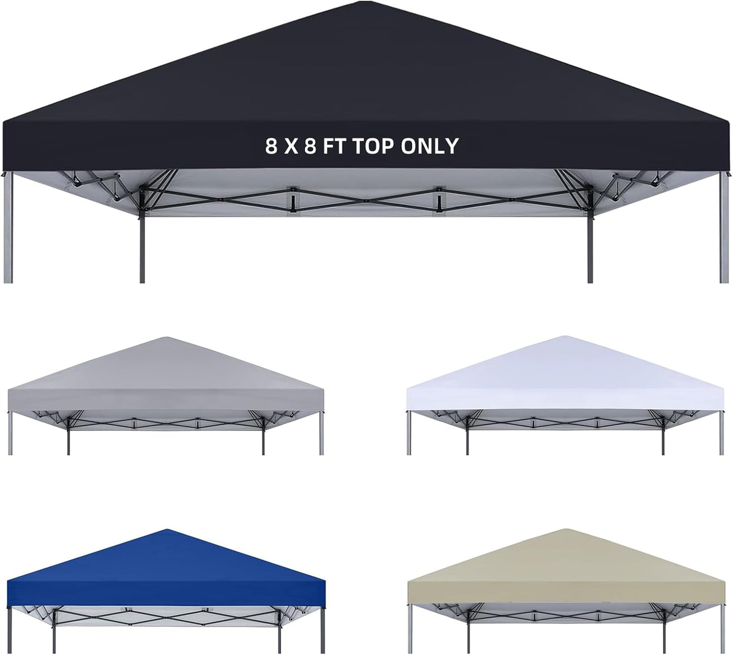 8x8 Canopy Replacement Top for Waterproof Pop Up Tent Use