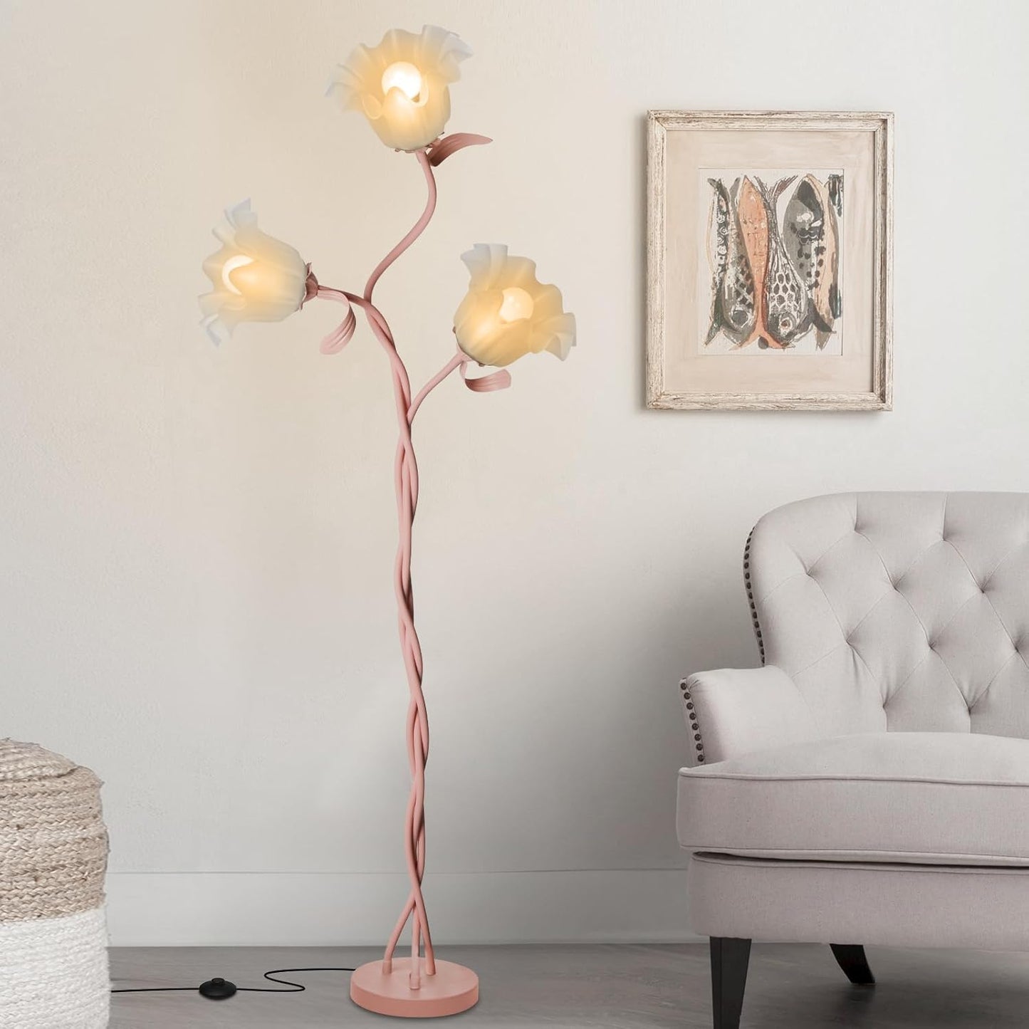 Flower Floor Lamp for Living Room with Flexible Neck Design