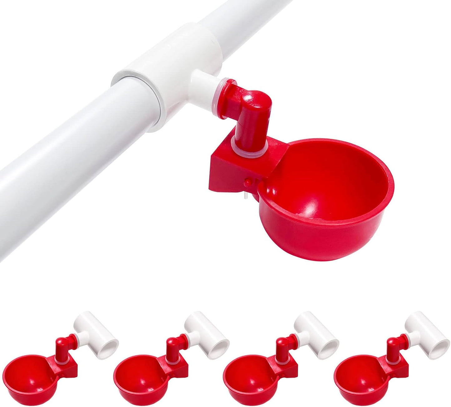4-Pack Automatic Chicken Waterer Kit, Easy DIY Installation