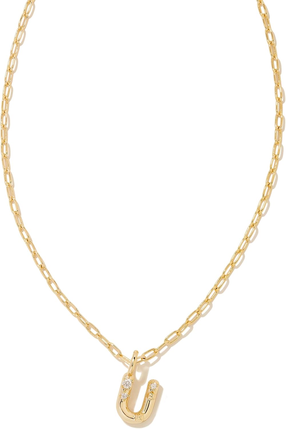 Kendra Scott Crystal Letter Short Pendant Necklace for Women