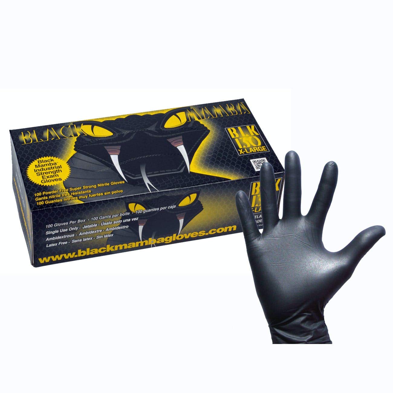 Black Mamba XL Nitrile Gloves: Super Strong Protection