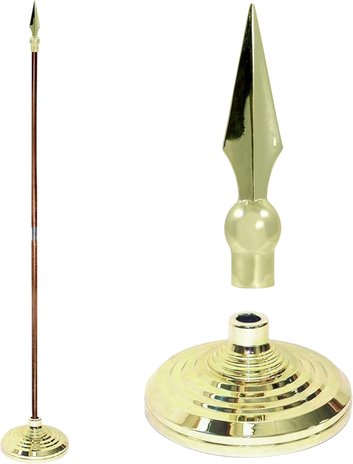 Super Tough Indoor Flag Pole Kit 7ft with Gold Texture Base