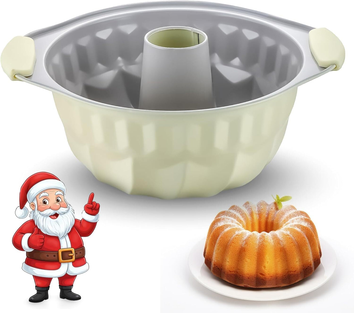 Boxiki Kitchen Premium Non-Stick Fluted Cake Pan for Baking