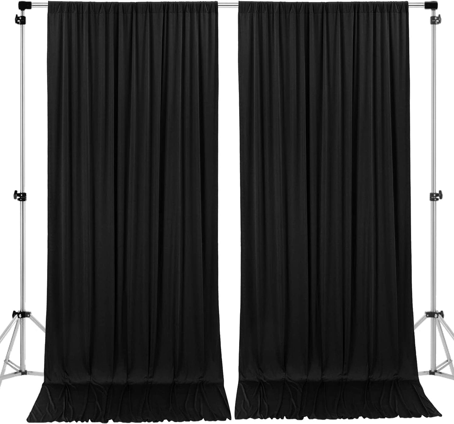 10x10 IFR Black Backdrop Curtains - Event & Home Decor
