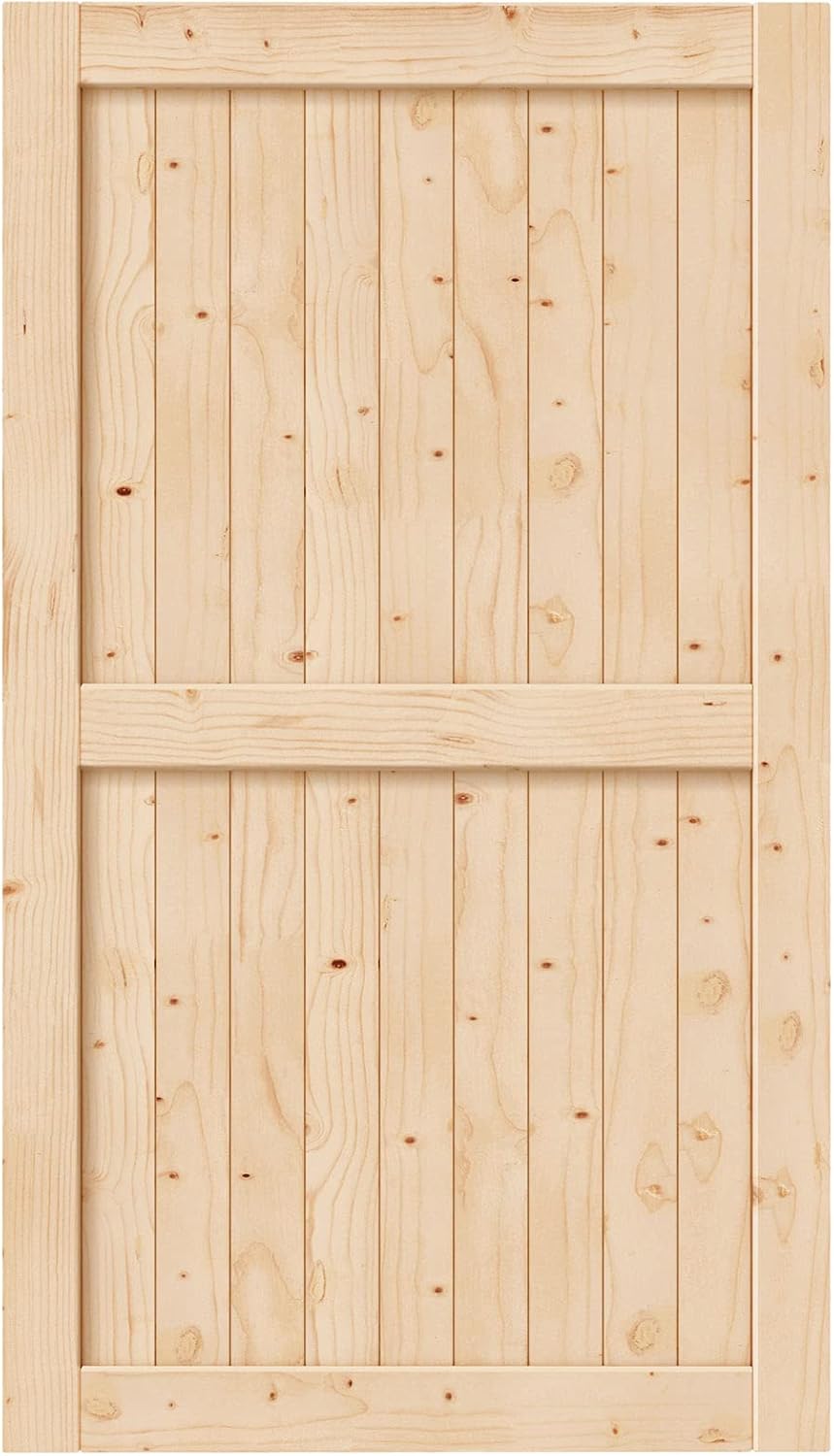 EaseLife 54in x 84in Sliding Barn Wood Door for Interior Use