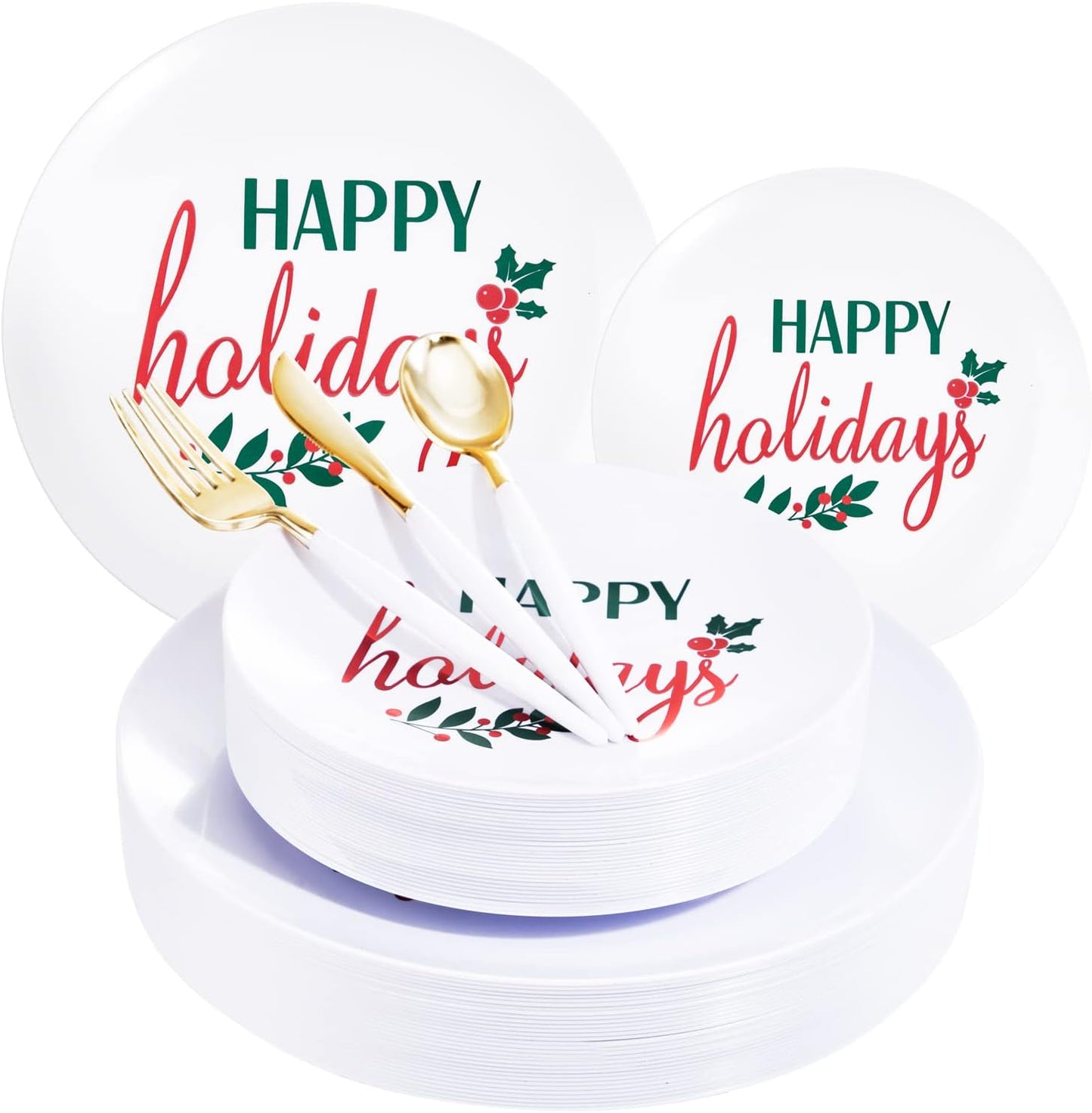 Supernal 150pcs Easter Plastic Dinnerware for Festive Gatherings