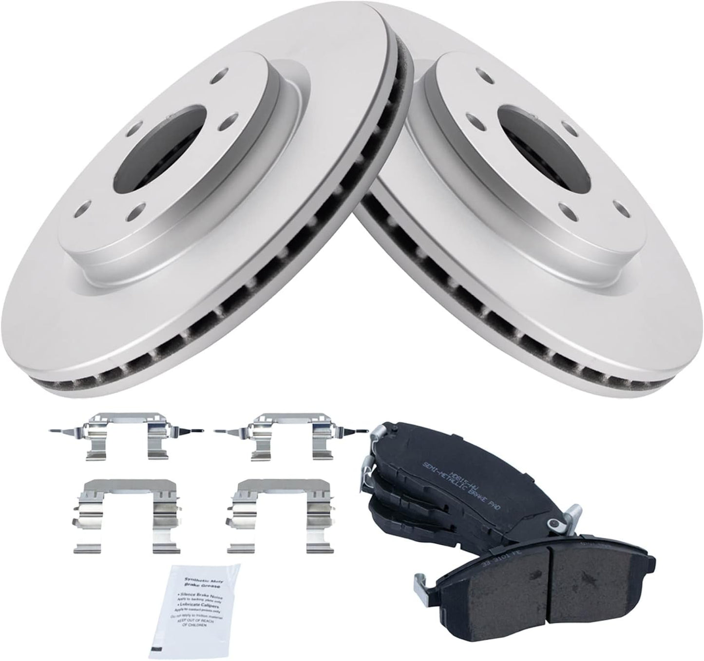 TRQ Front Brake Pad & Rotor Kit for 2013-2019 Nissan Sentra