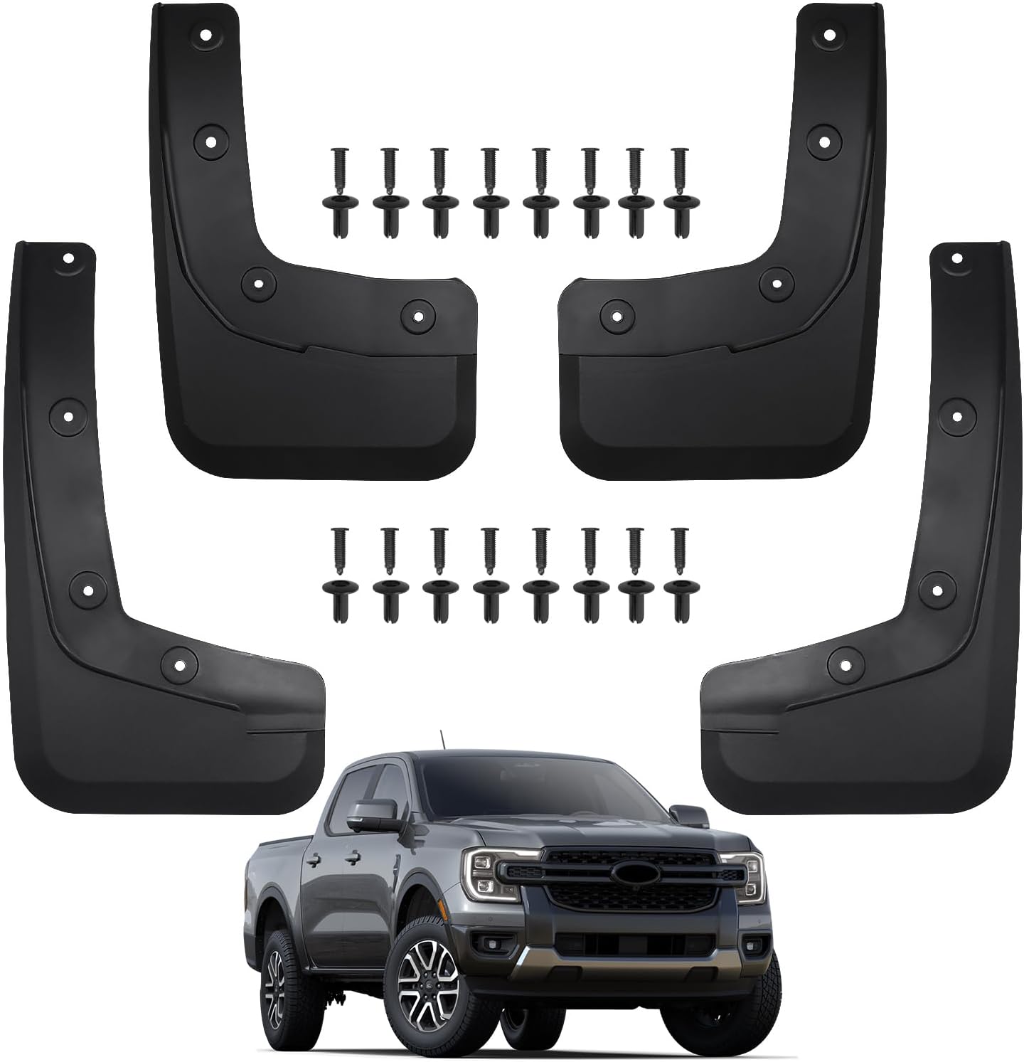 Peleus Upgraded Mud Flaps for Ford Ranger 2024 2025 Models