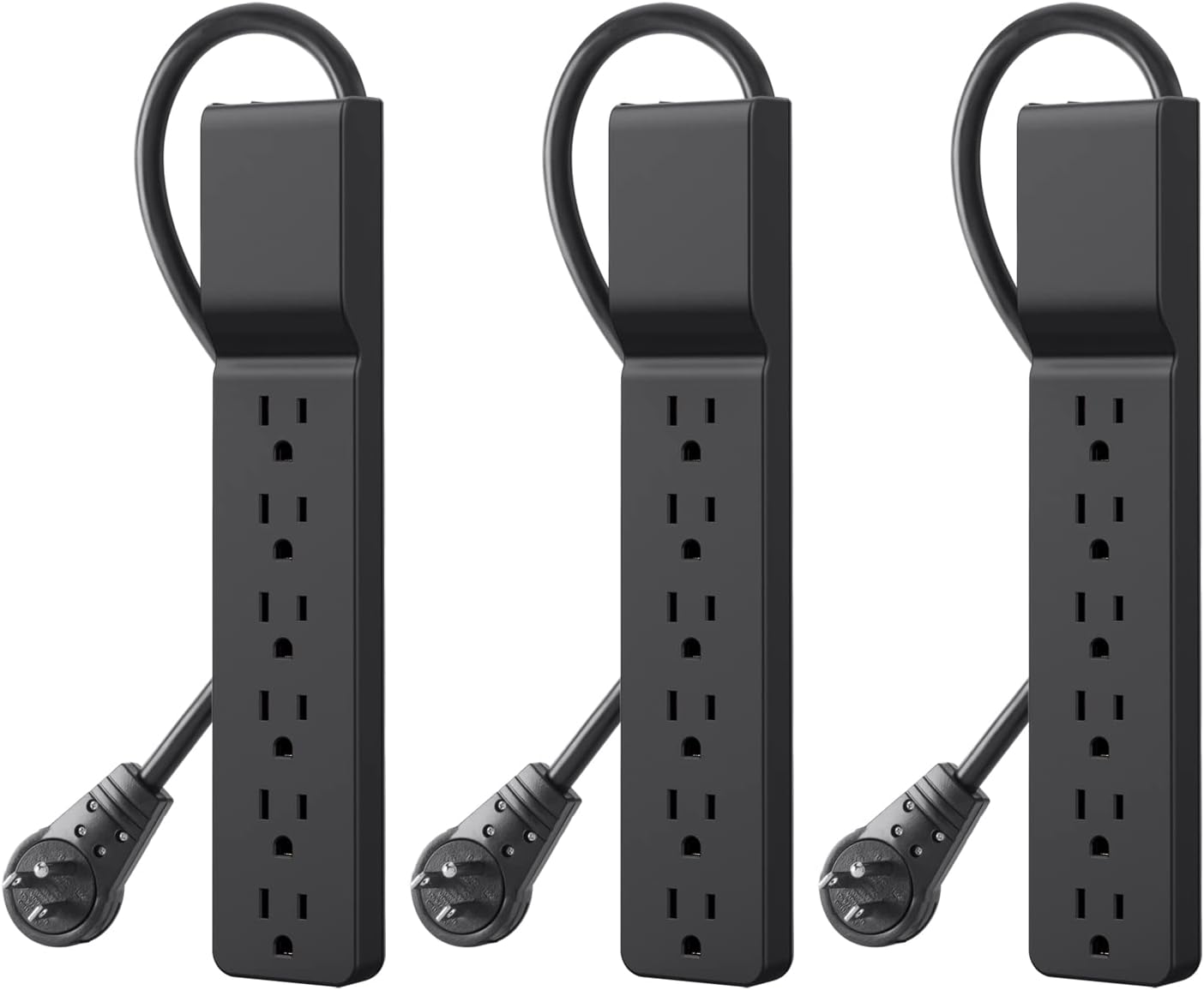Belkin 6-Outlet Surge Protector 3PK - Heavy-Duty Cord for Home, Office, Travel