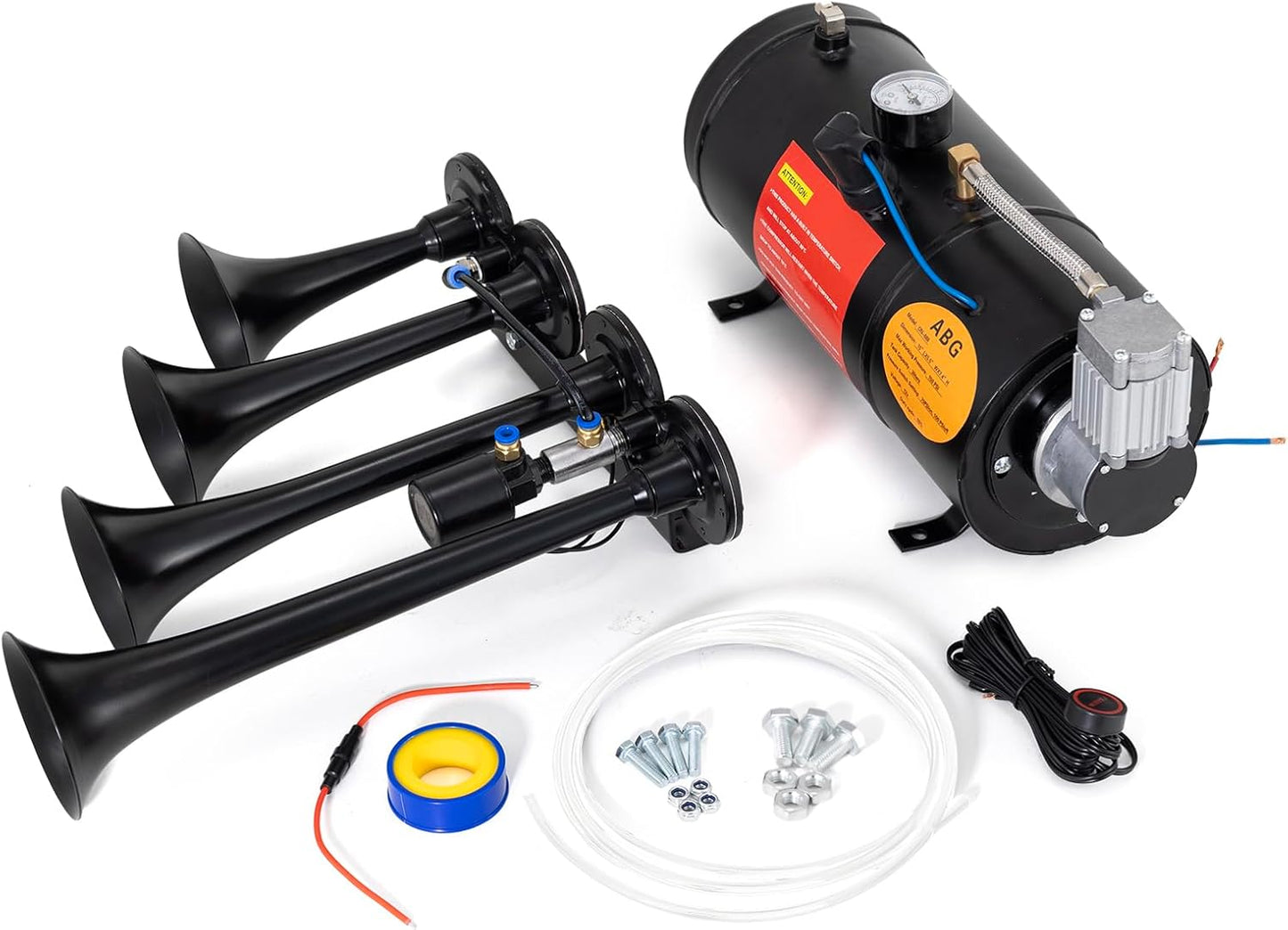 FARBIN 178DB Four Trumpet Horns Super Loud Air Horn Kit