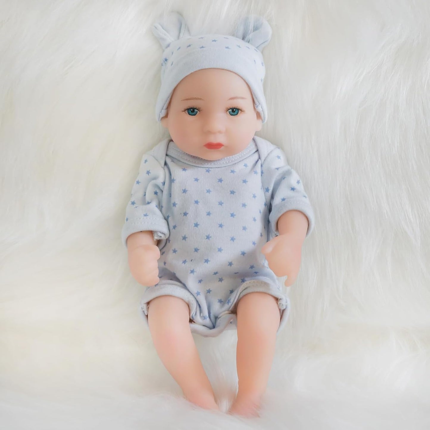 Realistic 10 Weighted Silicone Baby Doll - Lifelike Gift Set