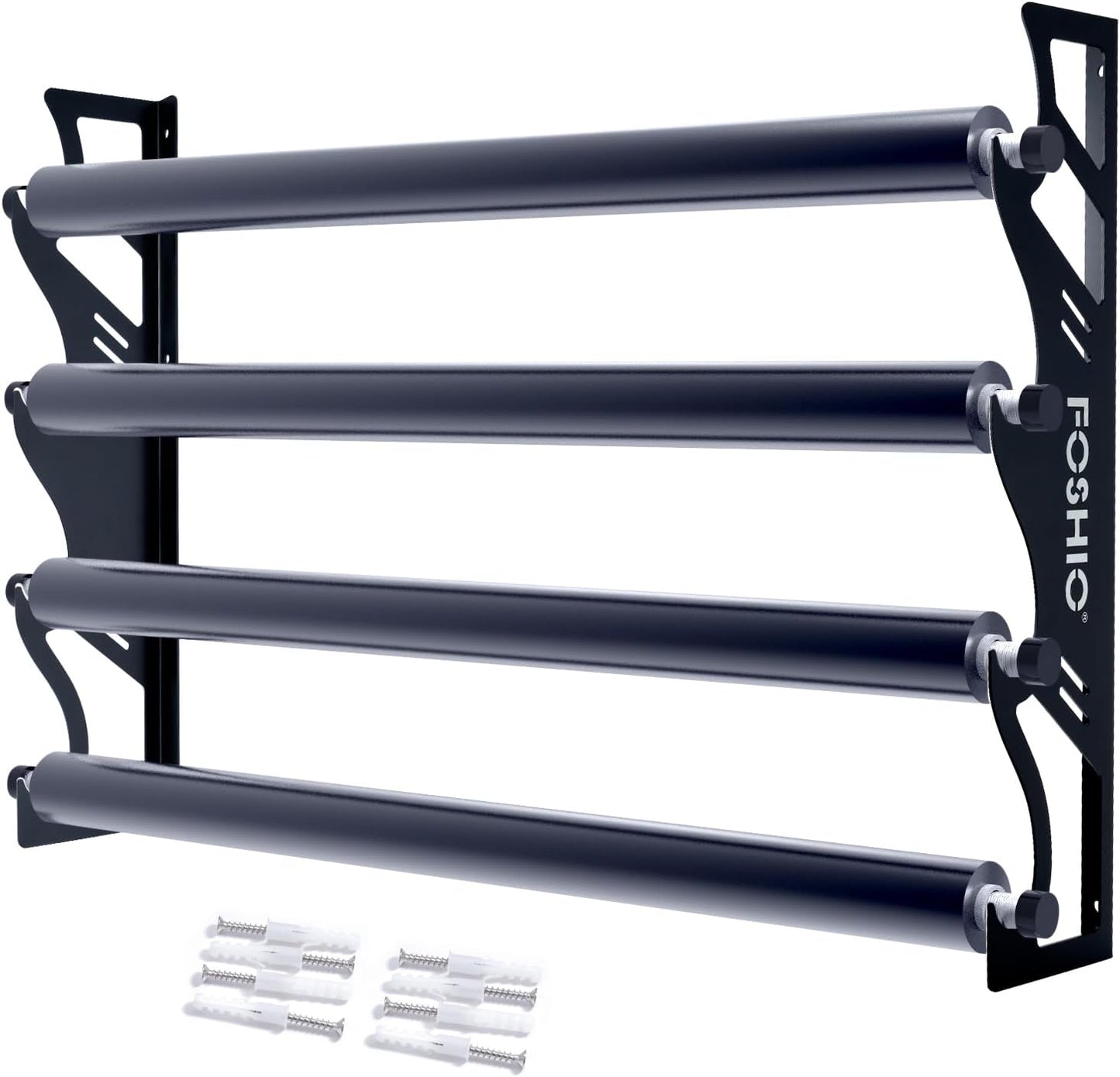 FOSHIO Vinyl Holder for 4 Rollers - Heavy Duty Storage Rack