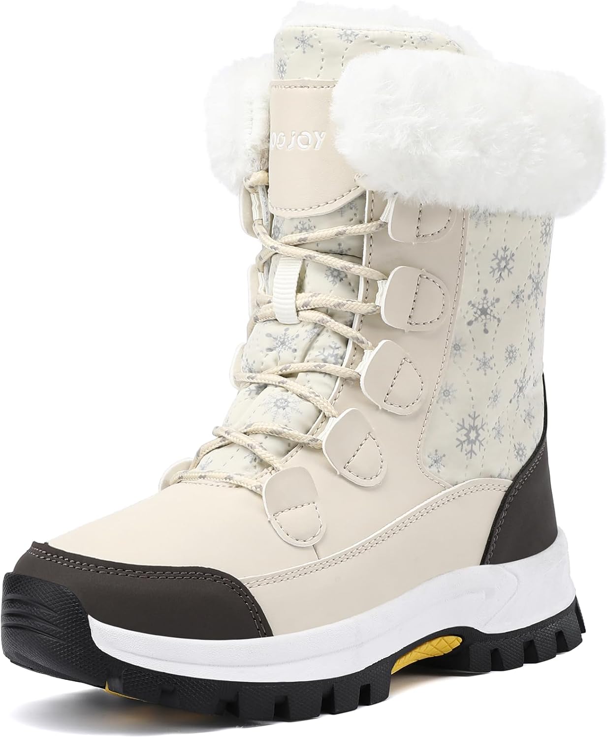 COOJOY Womens Winter Snow Boots Waterproof Comfortable Hiking Booties