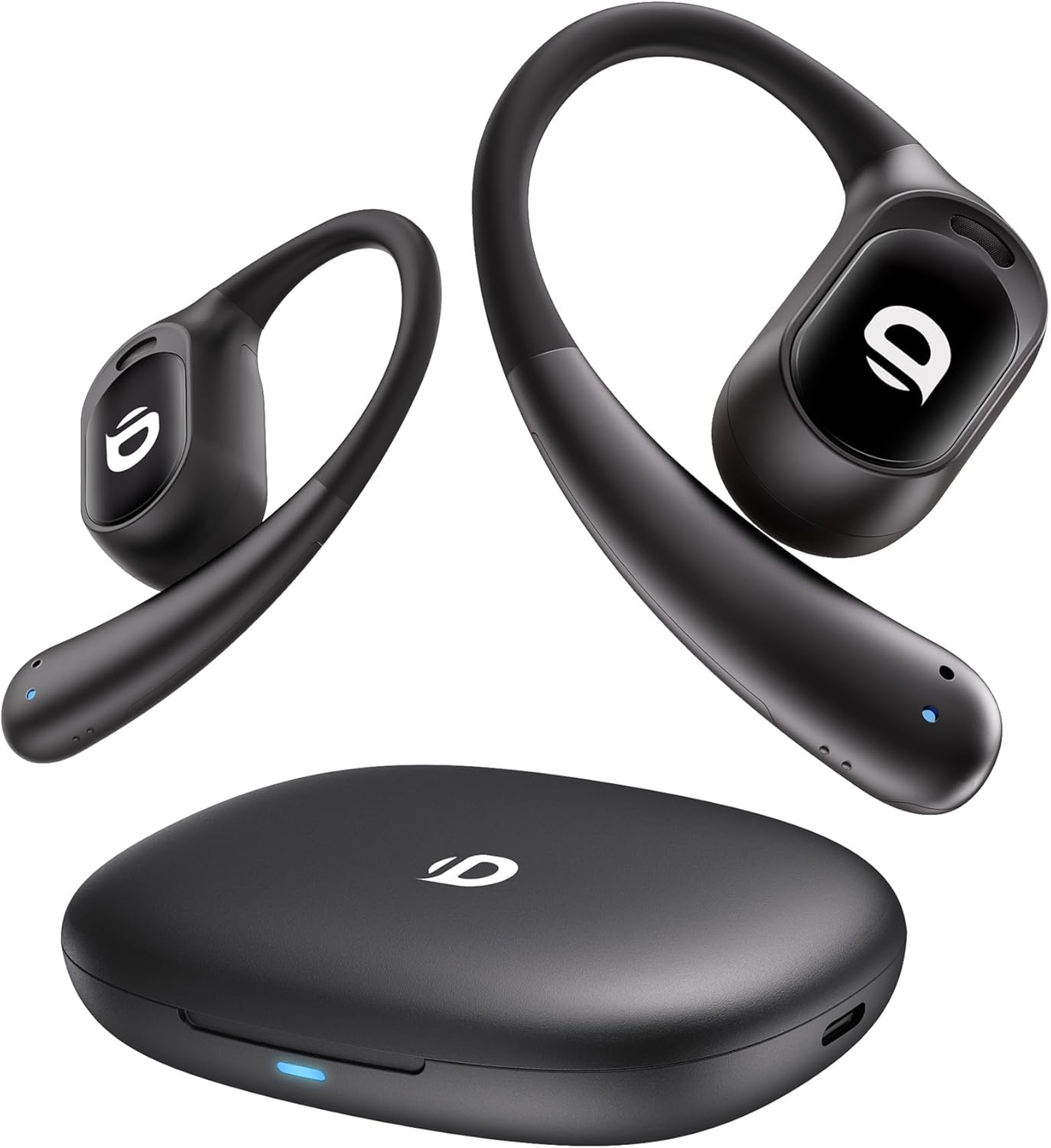 DEMICEA Open Earbuds: 30H Play, Dual Mics, Touch Control