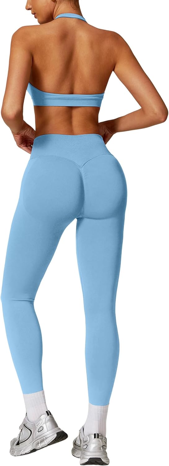 ABOCIW Workout Sets for Women: Seamless Scrunch Butt Lifting