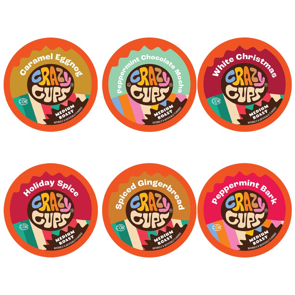 Crazy Cups Christmas Coffee Variety Pack - 50 Count