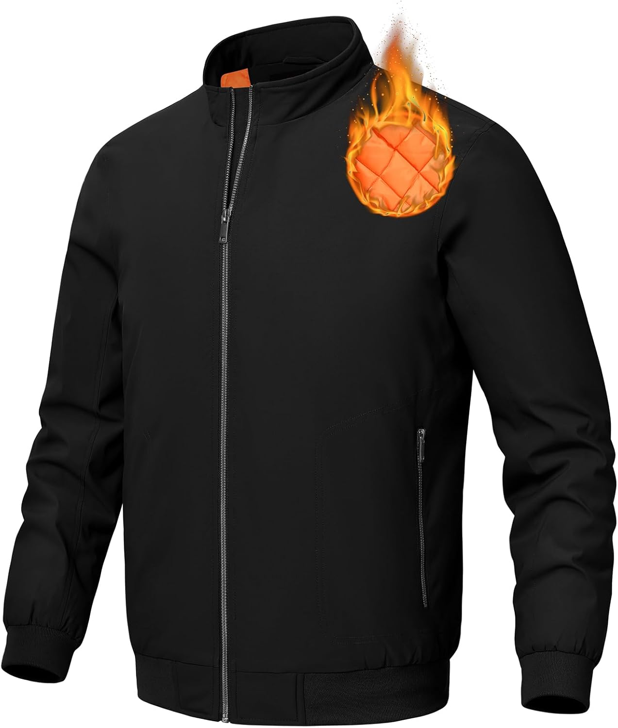 BGOWATU Men's Zip Up Insulated Jacket