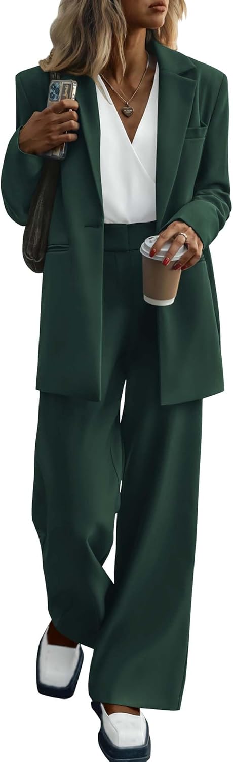 KIRUNDO Women Suits 2 Piece Set for Business Casual Elegance