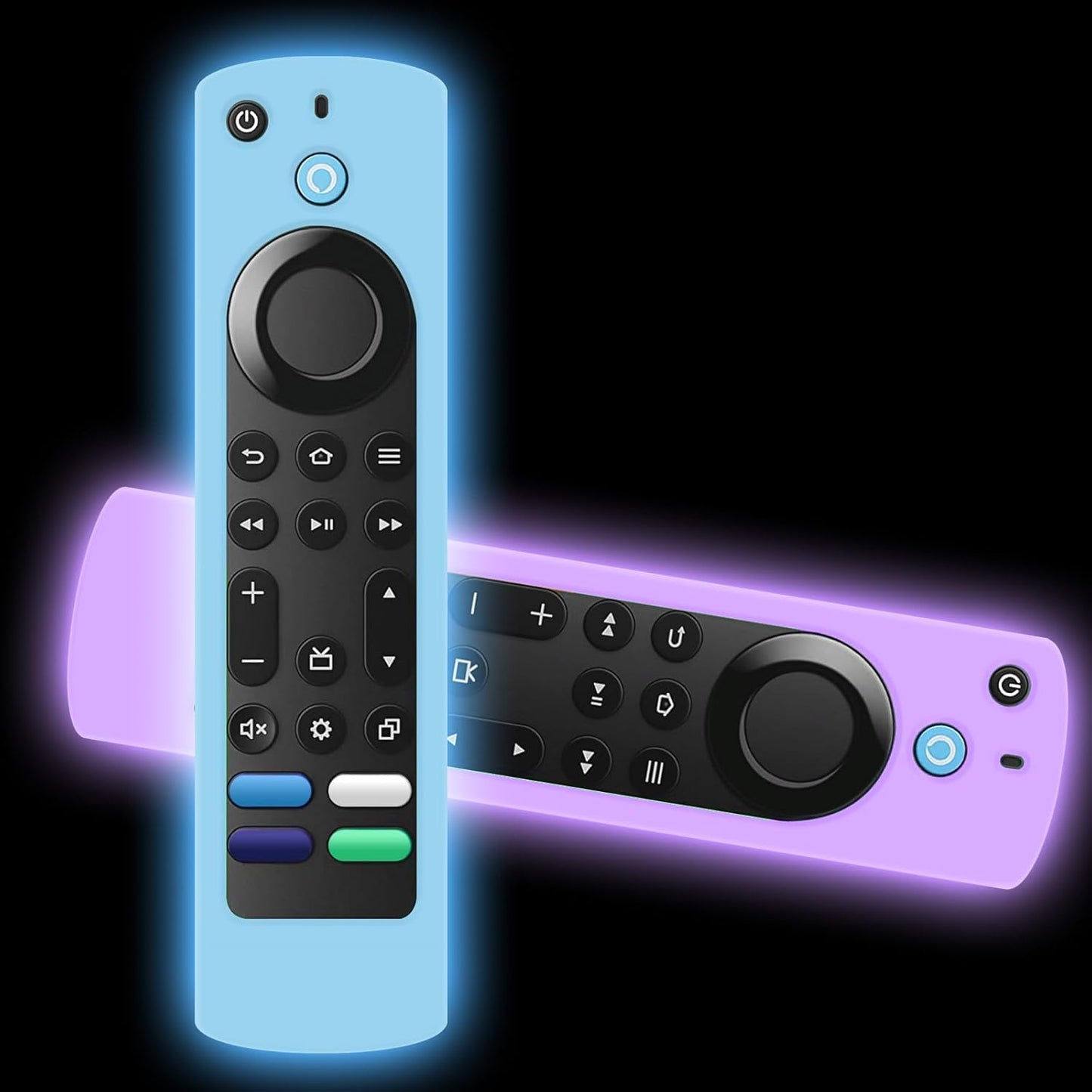 Glow in Dark Remote Covers for Toshiba & Insignia Fire TV Remotes - 2 Pack