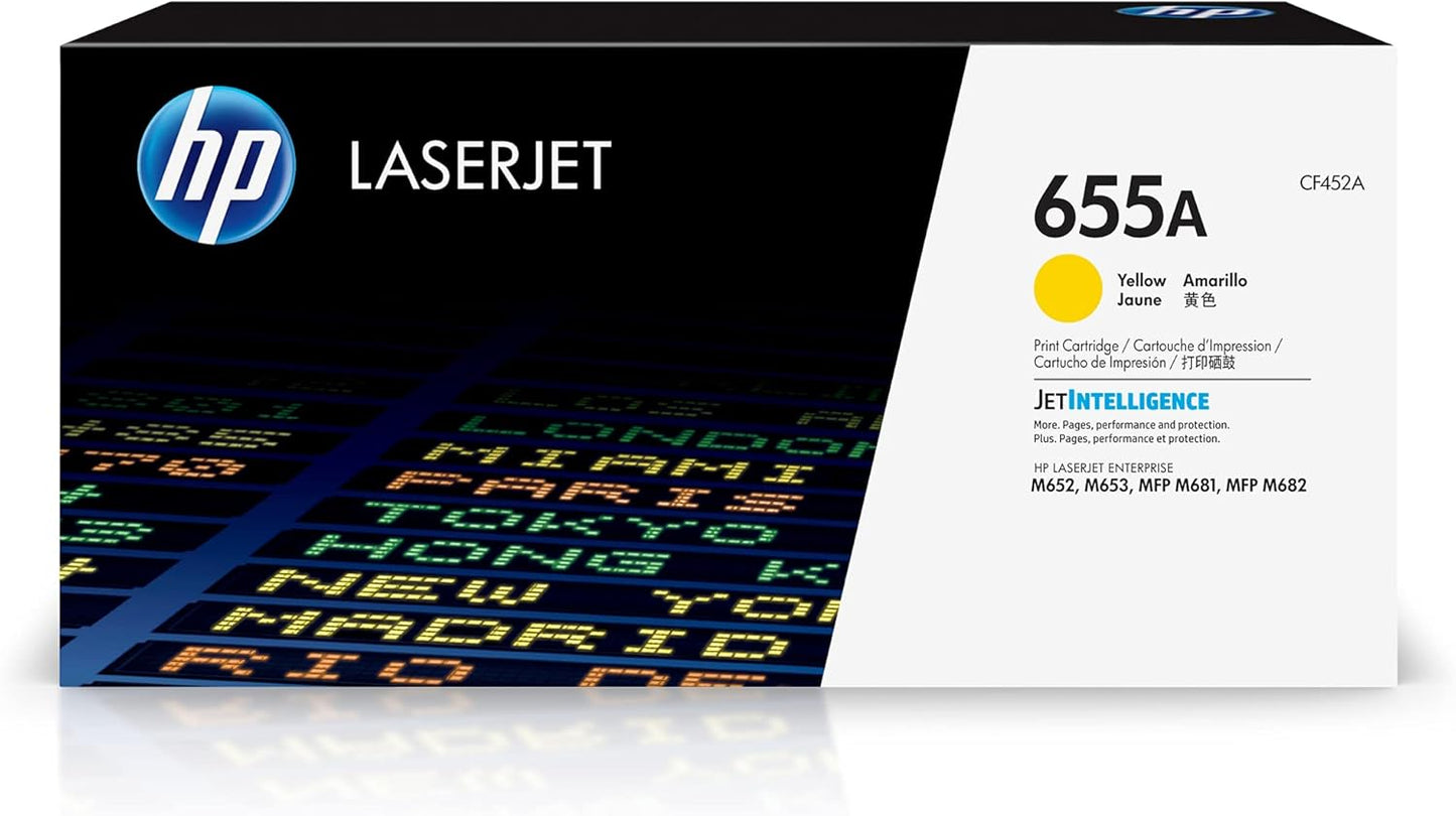 HP 655A Yellow Toner Cartridge for Reliable Office Printing