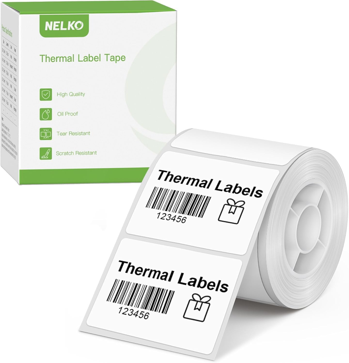 Nelko PM220 Thermal Labels - Waterproof, Self-Adhesive, 1 Roll, 230 Multi-Purpose Stickers