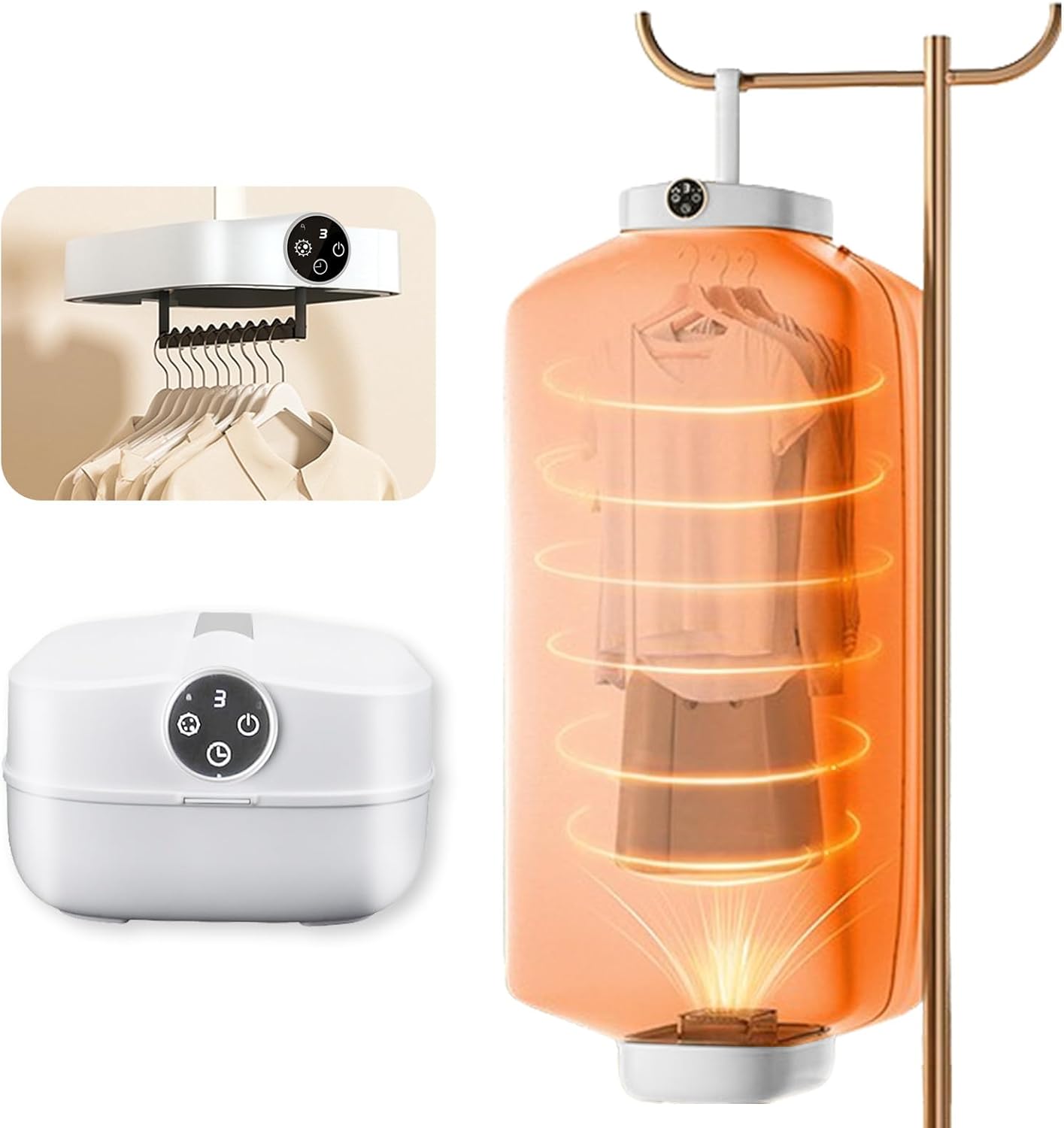 Compact Portable Dryer with Dual Speed & Timer - GeluEla