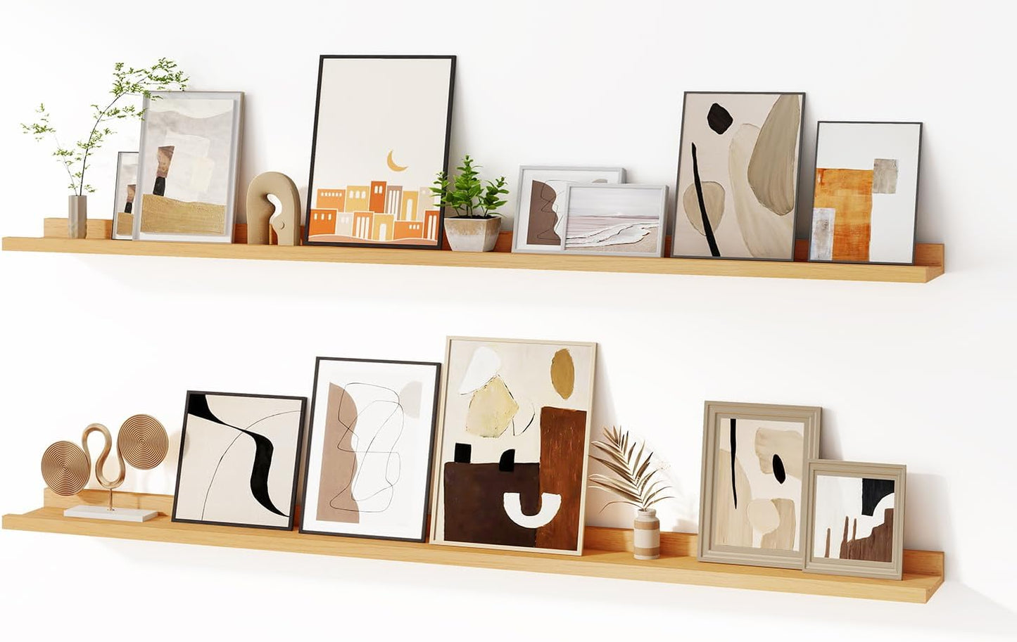 Floating Picture Ledge Shelves Set of 2 for Stylish Display