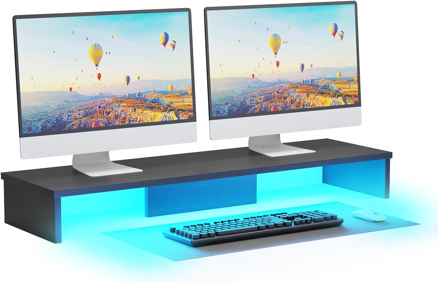 Qupui Dual Monitor Stand with LED Lights