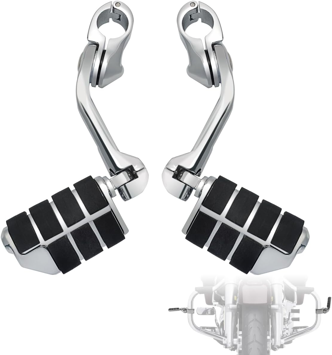 FOVPLUE 1.25 in Highway Footpegs for Harley Touring Models