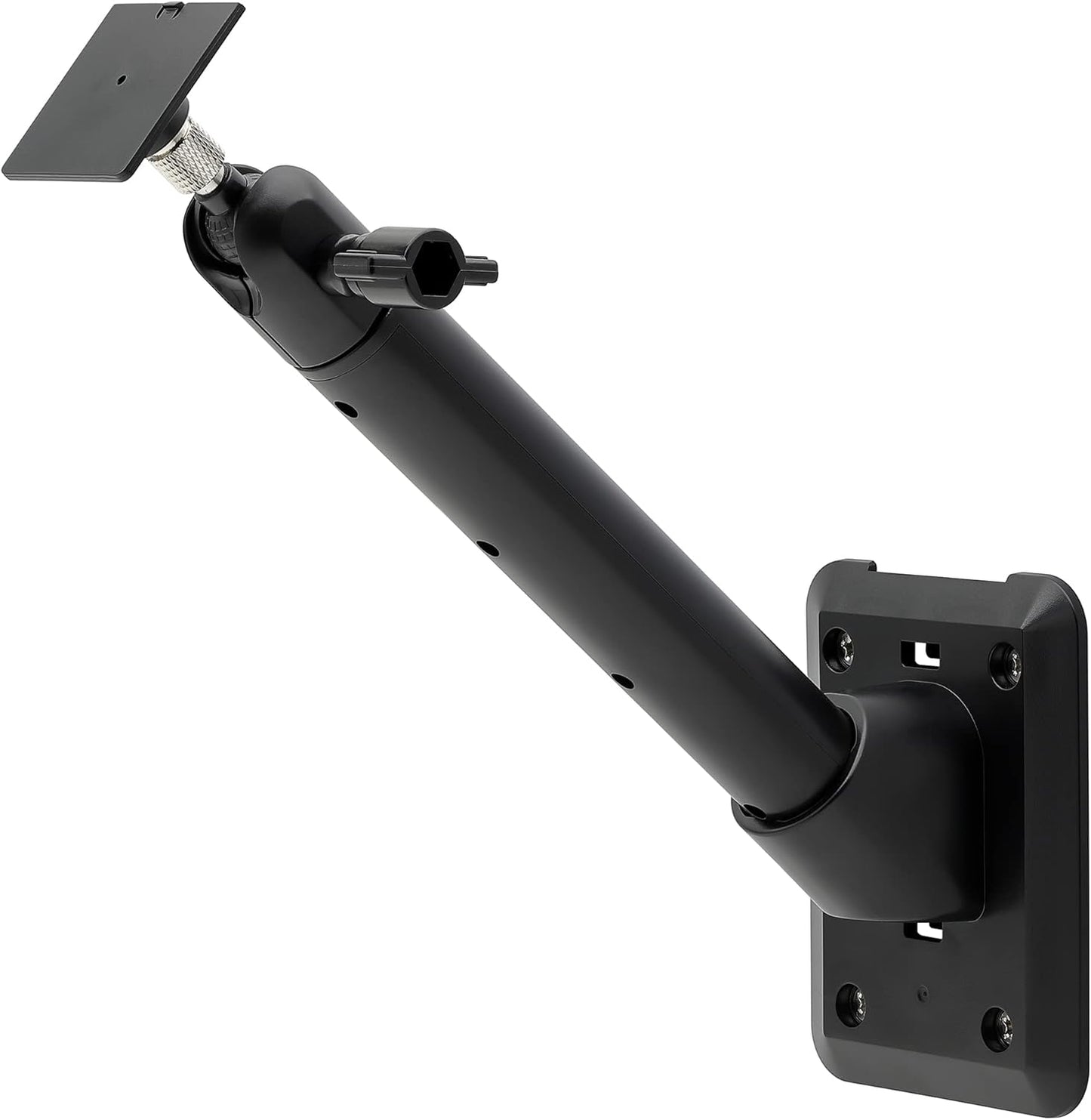 Universal Solar Panel Wall Mount - Extended Arm, Multi-Angle (Black)