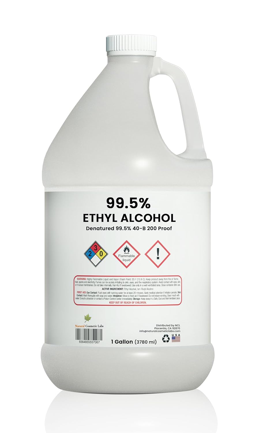 Ethyl Alcohol 99.5% Denatured 40-B 200 Proof - Gallon Size