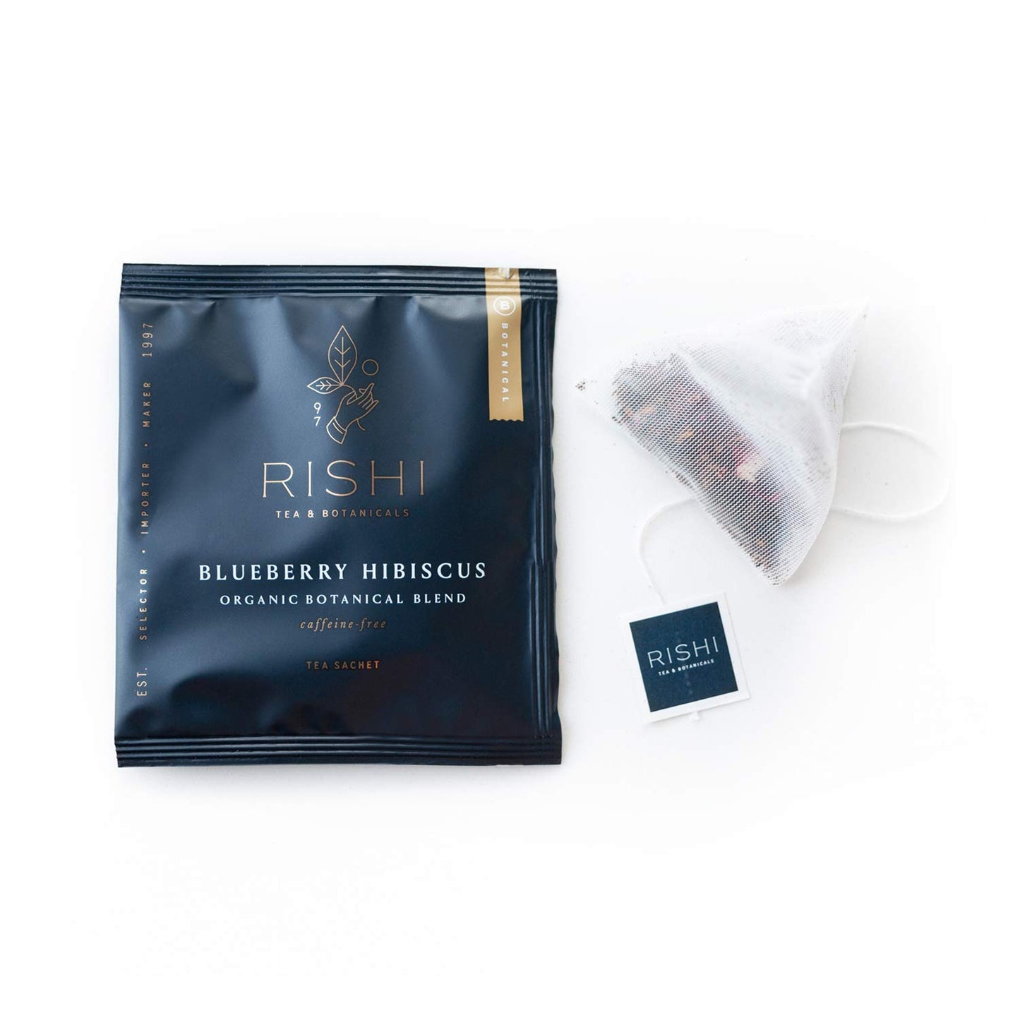 Rishi Tea Blueberry Hibiscus Herbal Tea - Organic & Caffeine Free