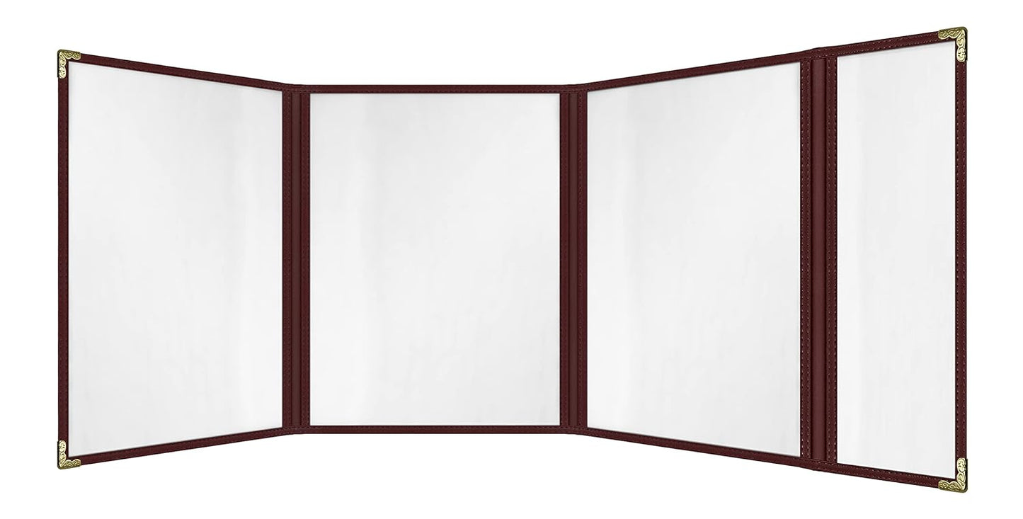 Goodsmart Restaurant Menu Covers - Elegant Burgundy 25 Pack
