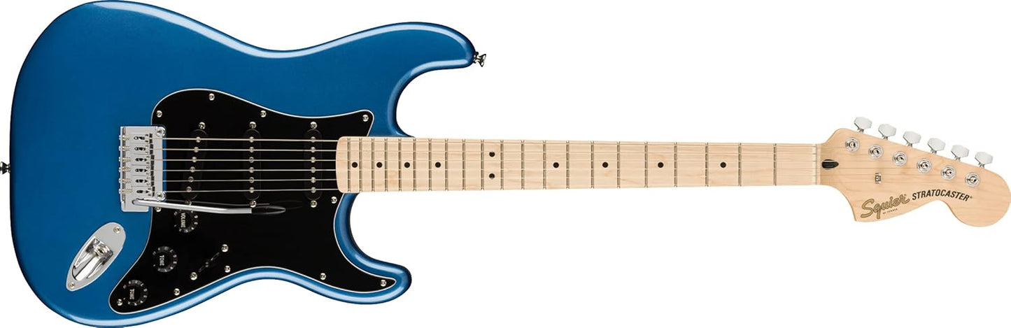Fender Squier Stratocaster Electric Guitar, Stunning Lake Blue