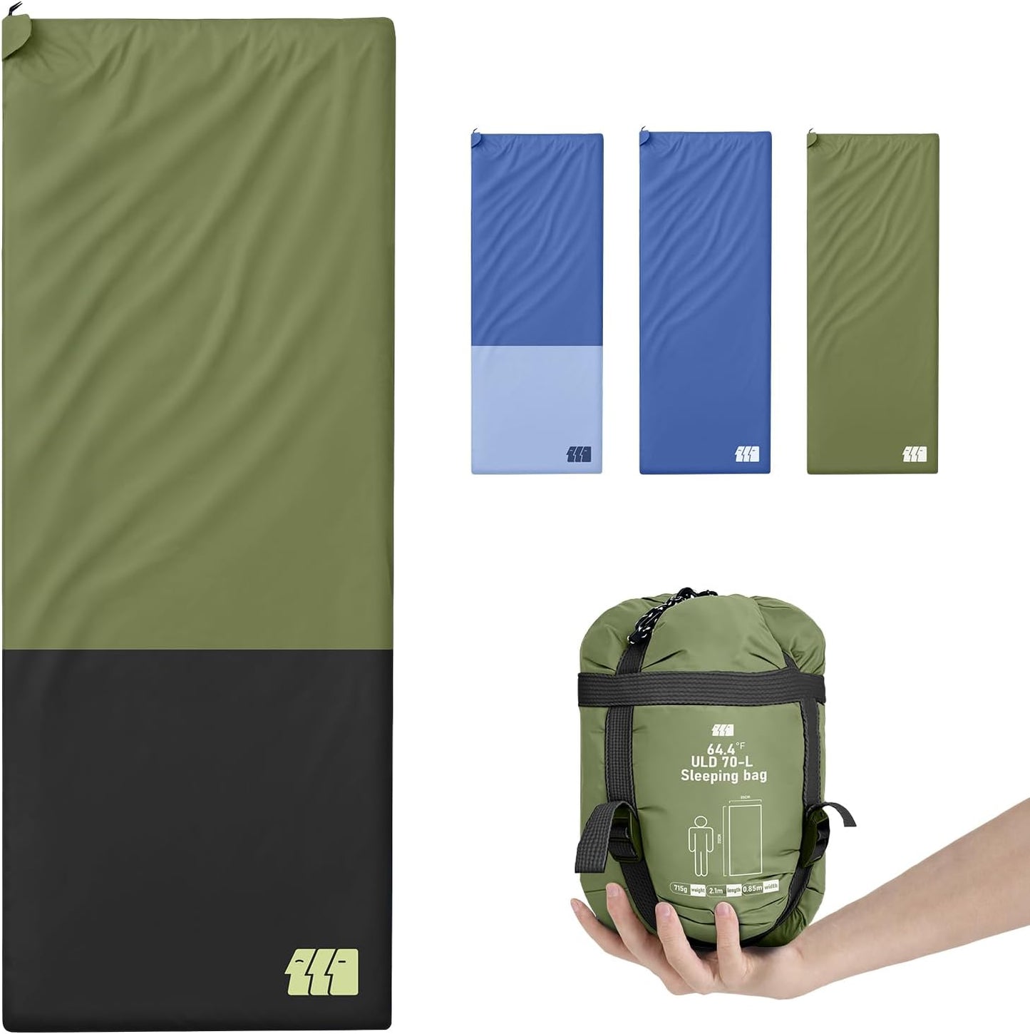 Ultralight Warm Weather Sleeping Bag for Camping & Hiking