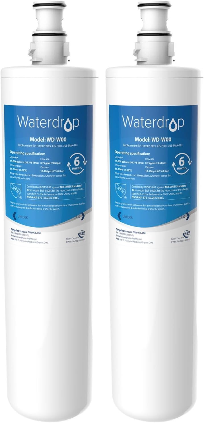 Waterdrop 3US-MAX-F01 Replacement Filter for Clean Water