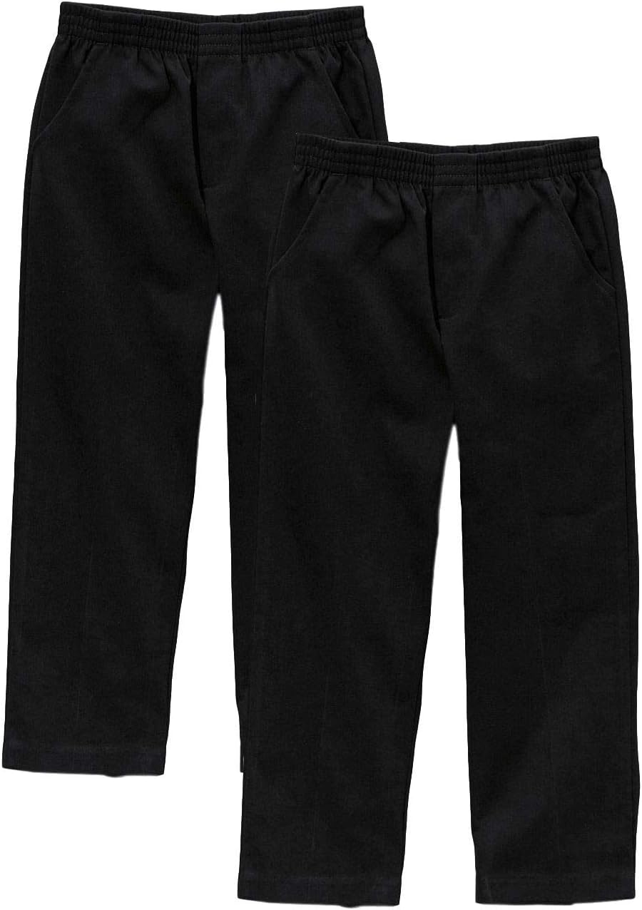 Unik Boy's Uniform All Elastic Waist Pull-on Pants for Comfort