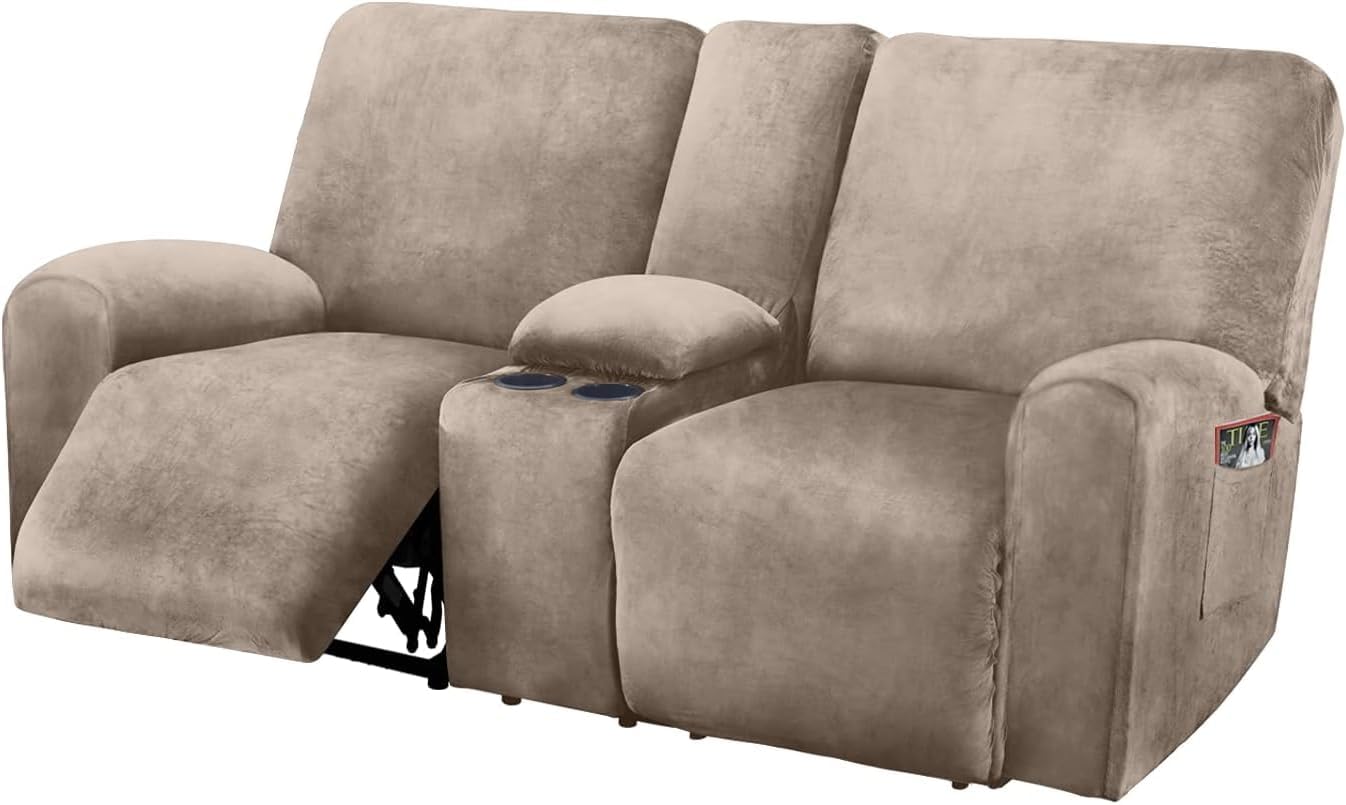 ULTICOR Reclining Love Seat Slipcover - Soft Velvet Protection