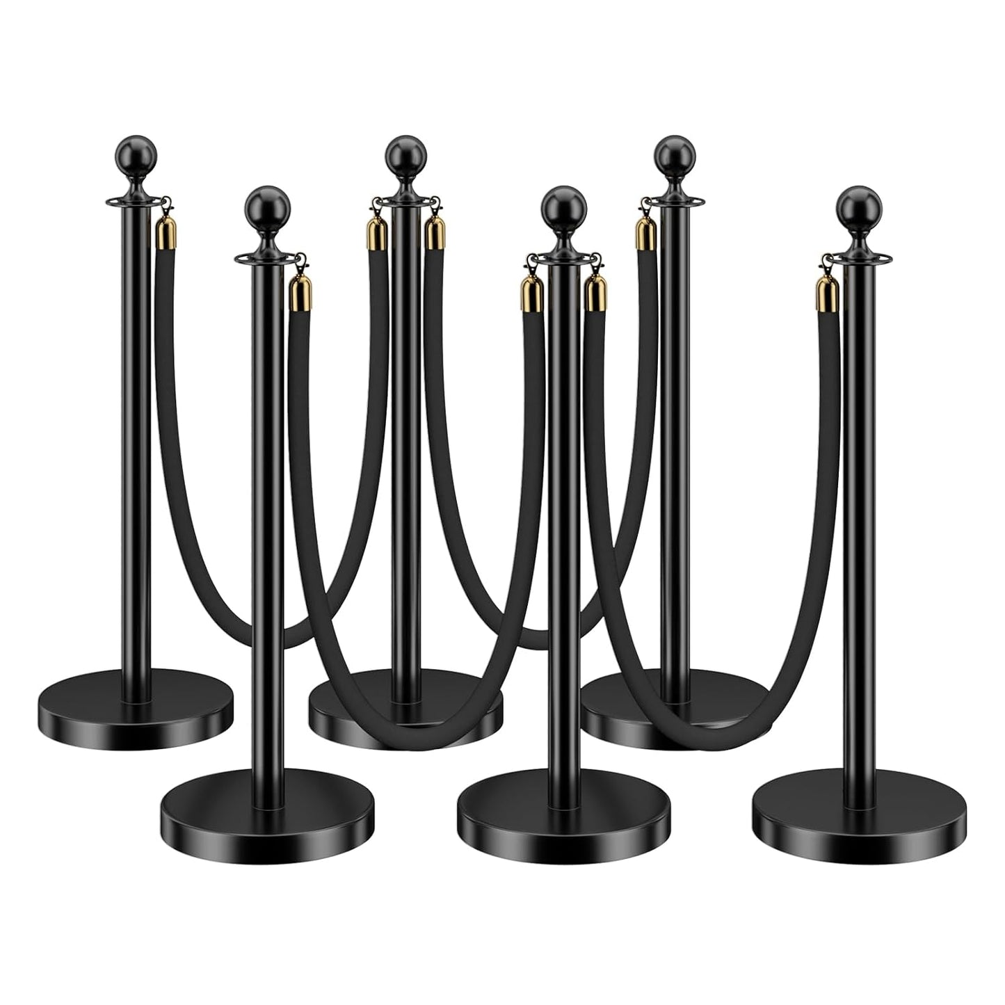 LOVMOR 6PCS Stanchion Post Set for Crowd Control and Events