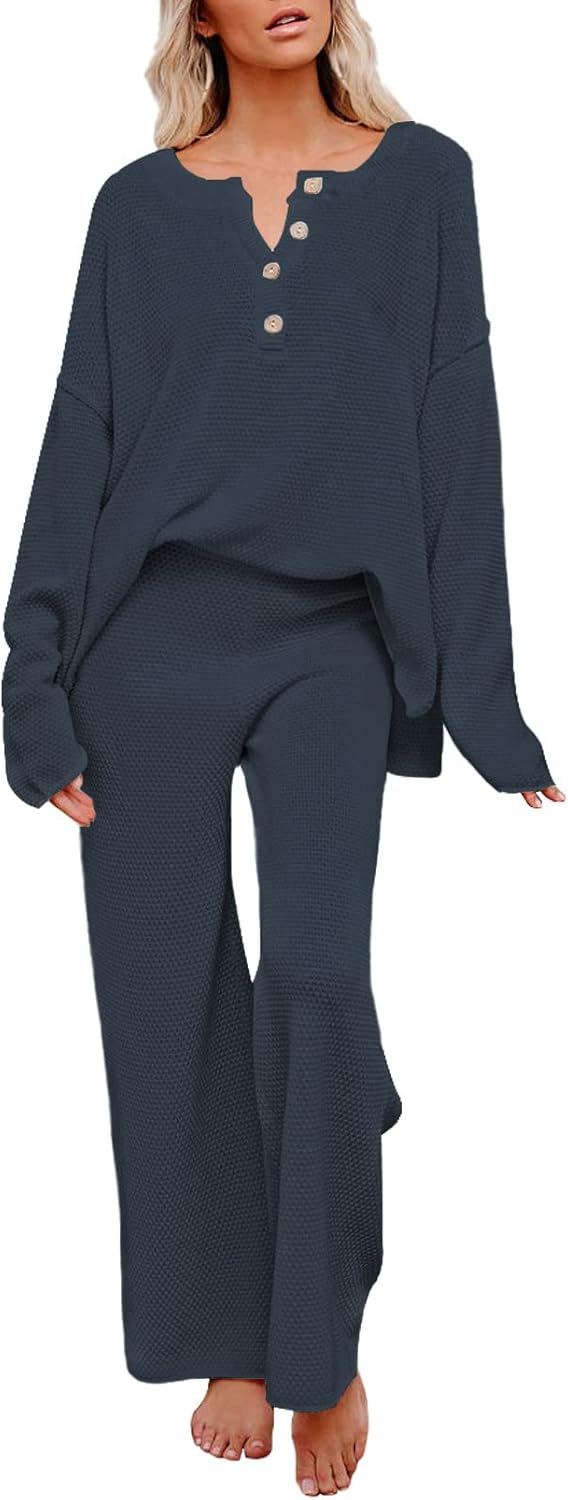 Pink Queen Women's 2 Piece Fall Outfit Lounge Set for Comfort