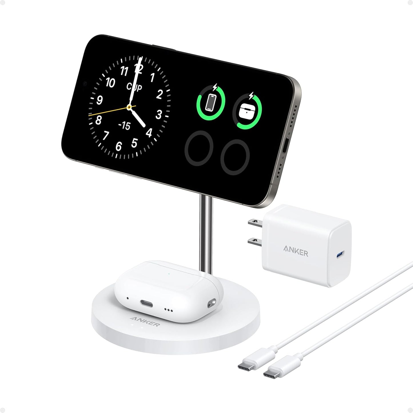 Anker 2-in-1 MagSafe Charger Stand - Fast Wireless Charging