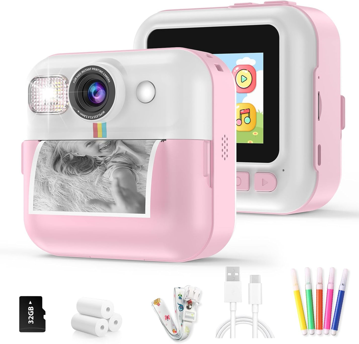 BOZIDAR Instant Print Camera: Fun for Girls 3-10