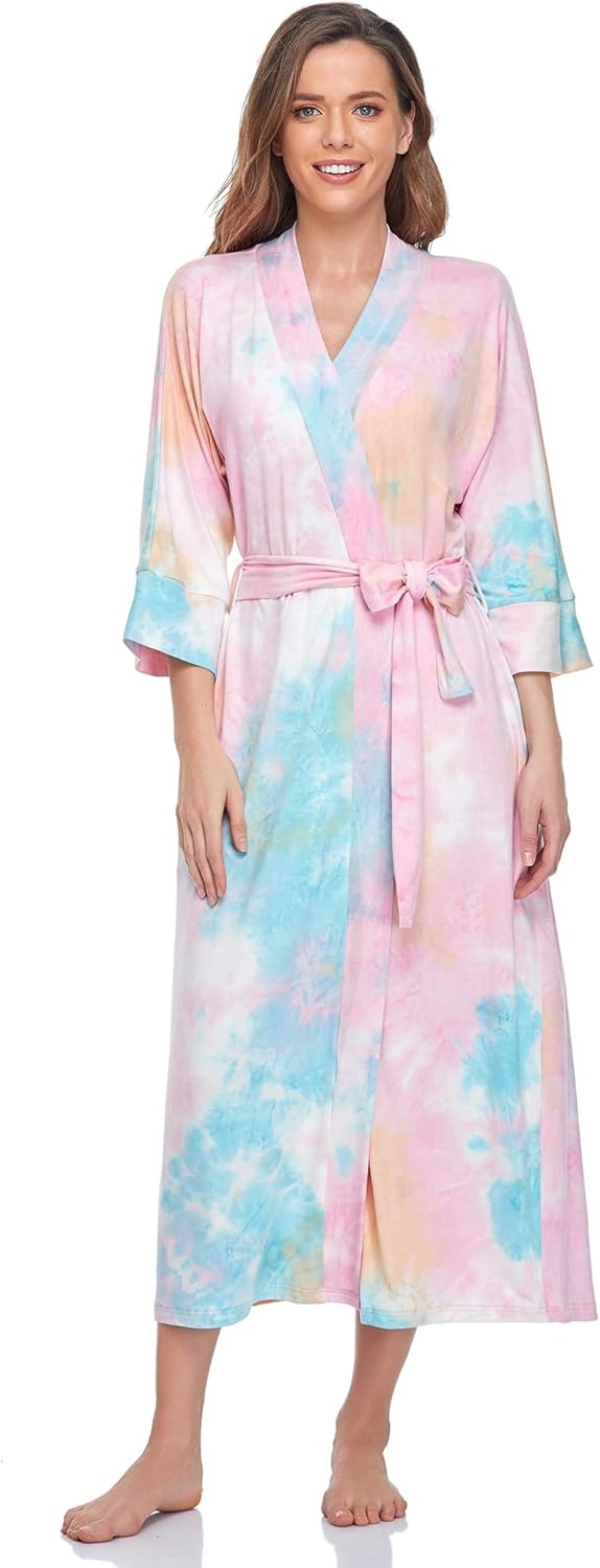 Women's Soft Long Bath Robes Full Length Kimonos for Comfort