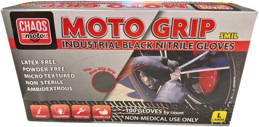 5mil Latex-Free Black Nitrile Gloves for Precision Works